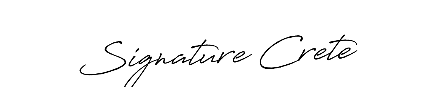 Design your own signature with our free online signature maker. With this signature software, you can create a handwritten (Antro_Vectra_Bolder) signature for name Signature Crete. Signature Crete signature style 7 images and pictures png