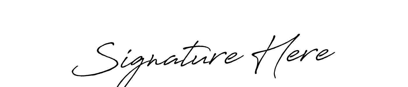How to make Signature Here name signature. Use Antro_Vectra_Bolder style for creating short signs online. This is the latest handwritten sign. Signature Here signature style 7 images and pictures png