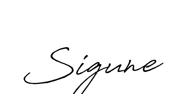 You should practise on your own different ways (Antro_Vectra_Bolder) to write your name (Sigune) in signature. don't let someone else do it for you. Sigune signature style 7 images and pictures png