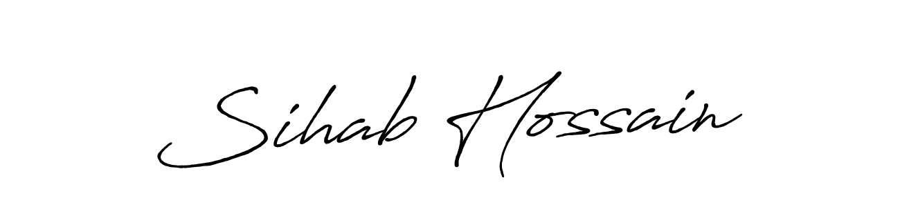 This is the best signature style for the Sihab Hossain name. Also you like these signature font (Antro_Vectra_Bolder). Mix name signature. Sihab Hossain signature style 7 images and pictures png
