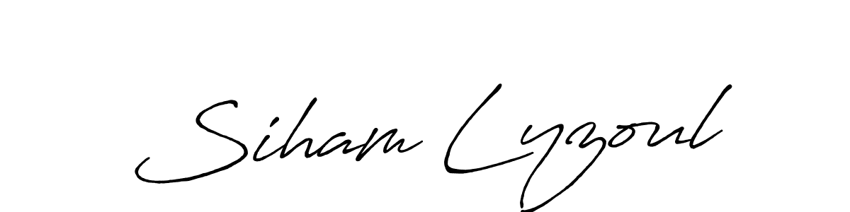 Best and Professional Signature Style for Siham Lyzoul. Antro_Vectra_Bolder Best Signature Style Collection. Siham Lyzoul signature style 7 images and pictures png