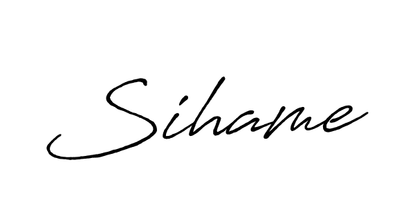 Also we have Sihame name is the best signature style. Create professional handwritten signature collection using Antro_Vectra_Bolder autograph style. Sihame signature style 7 images and pictures png