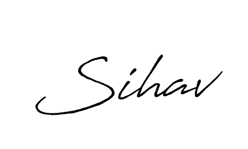 It looks lik you need a new signature style for name Sihav. Design unique handwritten (Antro_Vectra_Bolder) signature with our free signature maker in just a few clicks. Sihav signature style 7 images and pictures png