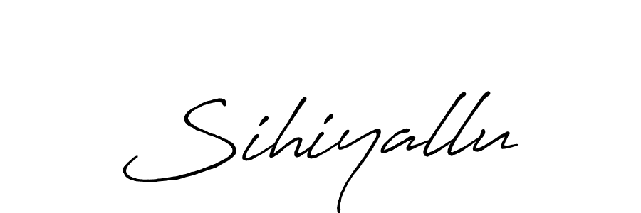 Similarly Antro_Vectra_Bolder is the best handwritten signature design. Signature creator online .You can use it as an online autograph creator for name Sihiyallu. Sihiyallu signature style 7 images and pictures png