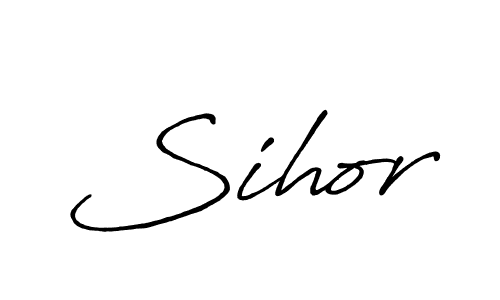 You should practise on your own different ways (Antro_Vectra_Bolder) to write your name (Sihor) in signature. don't let someone else do it for you. Sihor signature style 7 images and pictures png