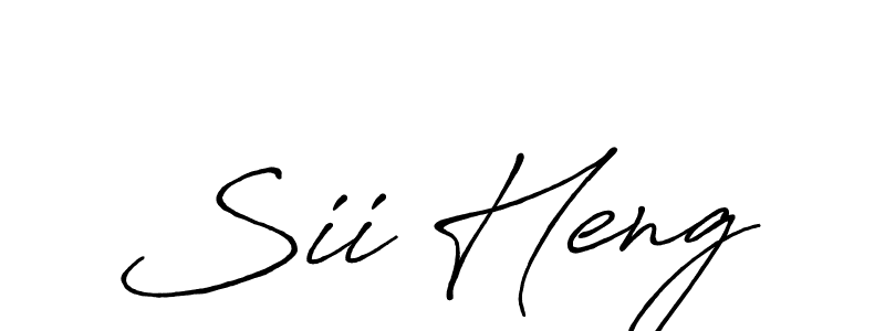 How to make Sii Heng signature? Antro_Vectra_Bolder is a professional autograph style. Create handwritten signature for Sii Heng name. Sii Heng signature style 7 images and pictures png