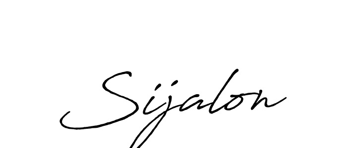 Use a signature maker to create a handwritten signature online. With this signature software, you can design (Antro_Vectra_Bolder) your own signature for name Sijalon. Sijalon signature style 7 images and pictures png