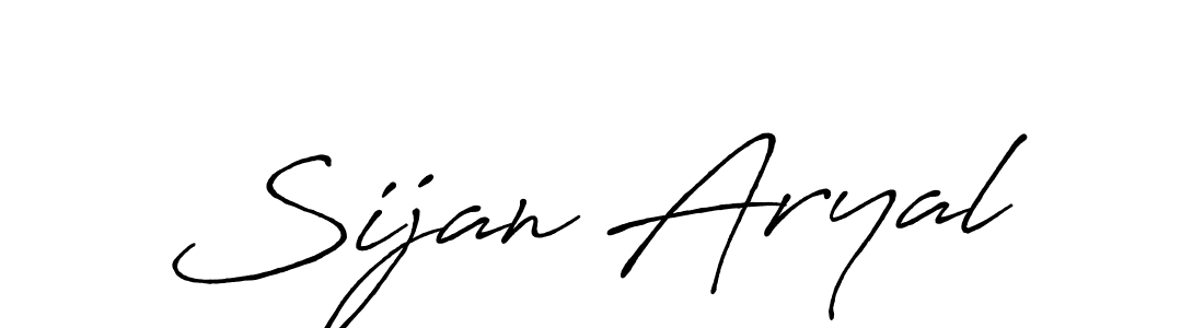 The best way (Antro_Vectra_Bolder) to make a short signature is to pick only two or three words in your name. The name Sijan Aryal include a total of six letters. For converting this name. Sijan Aryal signature style 7 images and pictures png