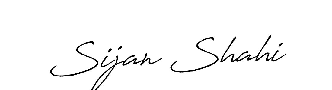 Use a signature maker to create a handwritten signature online. With this signature software, you can design (Antro_Vectra_Bolder) your own signature for name Sijan Shahi. Sijan Shahi signature style 7 images and pictures png