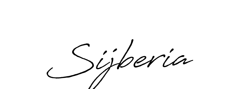 Create a beautiful signature design for name Sijberia. With this signature (Antro_Vectra_Bolder) fonts, you can make a handwritten signature for free. Sijberia signature style 7 images and pictures png