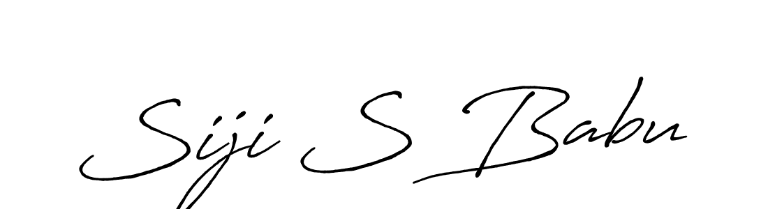 Also You can easily find your signature by using the search form. We will create Siji S Babu name handwritten signature images for you free of cost using Antro_Vectra_Bolder sign style. Siji S Babu signature style 7 images and pictures png