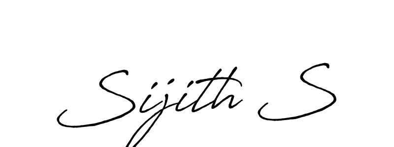 if you are searching for the best signature style for your name Sijith S. so please give up your signature search. here we have designed multiple signature styles  using Antro_Vectra_Bolder. Sijith S signature style 7 images and pictures png