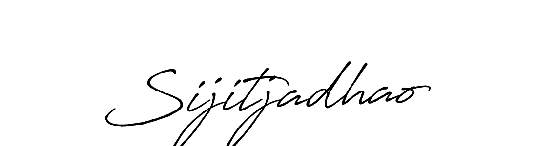 How to make Sijitjadhao name signature. Use Antro_Vectra_Bolder style for creating short signs online. This is the latest handwritten sign. Sijitjadhao signature style 7 images and pictures png