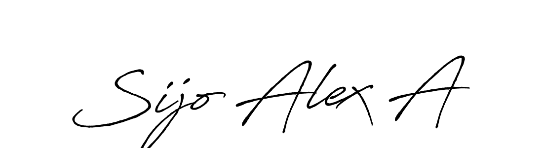 Make a beautiful signature design for name Sijo Alex A. With this signature (Antro_Vectra_Bolder) style, you can create a handwritten signature for free. Sijo Alex A signature style 7 images and pictures png