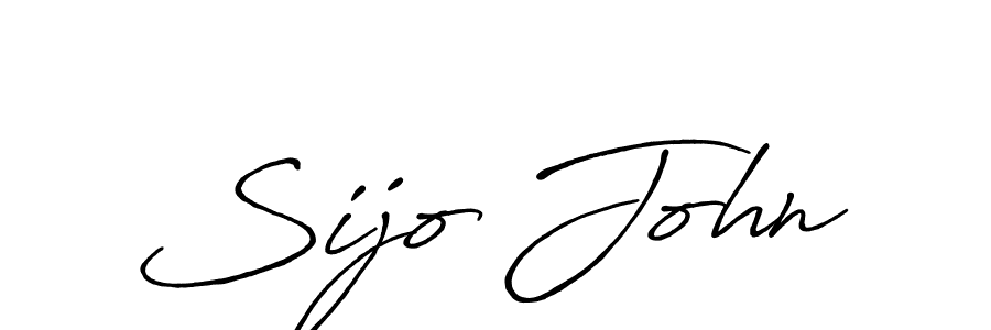 Design your own signature with our free online signature maker. With this signature software, you can create a handwritten (Antro_Vectra_Bolder) signature for name Sijo John. Sijo John signature style 7 images and pictures png