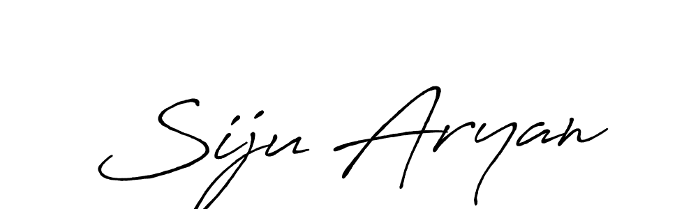 You should practise on your own different ways (Antro_Vectra_Bolder) to write your name (Siju Aryan) in signature. don't let someone else do it for you. Siju Aryan signature style 7 images and pictures png