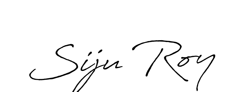 Create a beautiful signature design for name Siju Roy. With this signature (Antro_Vectra_Bolder) fonts, you can make a handwritten signature for free. Siju Roy signature style 7 images and pictures png