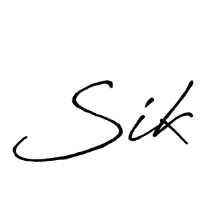 Use a signature maker to create a handwritten signature online. With this signature software, you can design (Antro_Vectra_Bolder) your own signature for name Sik. Sik signature style 7 images and pictures png