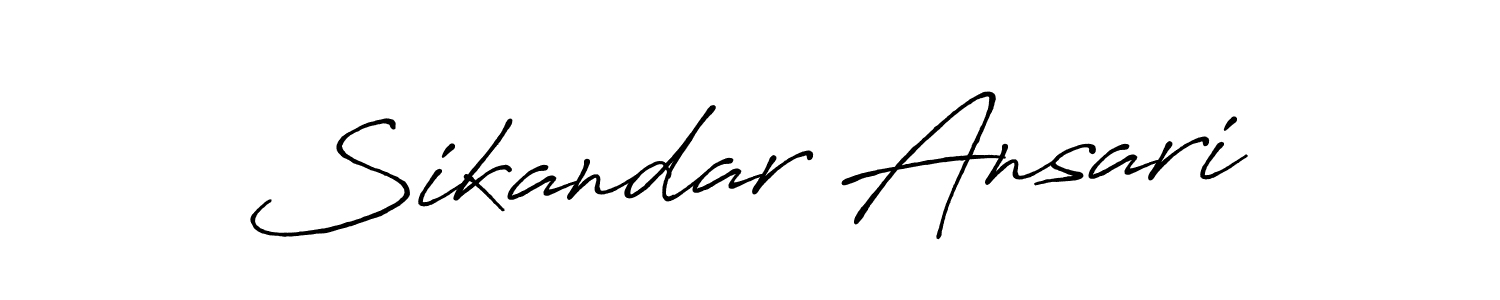 How to make Sikandar Ansari signature? Antro_Vectra_Bolder is a professional autograph style. Create handwritten signature for Sikandar Ansari name. Sikandar Ansari signature style 7 images and pictures png