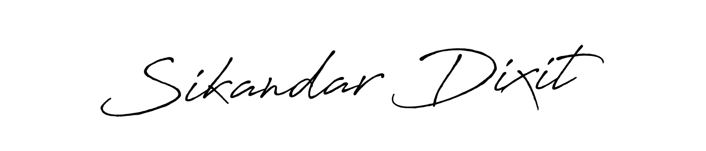 How to make Sikandar Dixit name signature. Use Antro_Vectra_Bolder style for creating short signs online. This is the latest handwritten sign. Sikandar Dixit signature style 7 images and pictures png