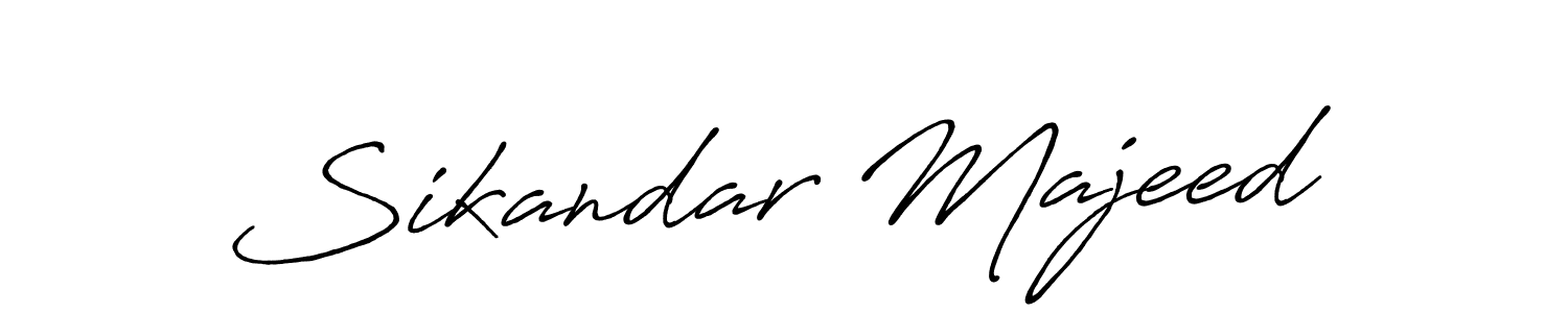 Also we have Sikandar Majeed name is the best signature style. Create professional handwritten signature collection using Antro_Vectra_Bolder autograph style. Sikandar Majeed signature style 7 images and pictures png