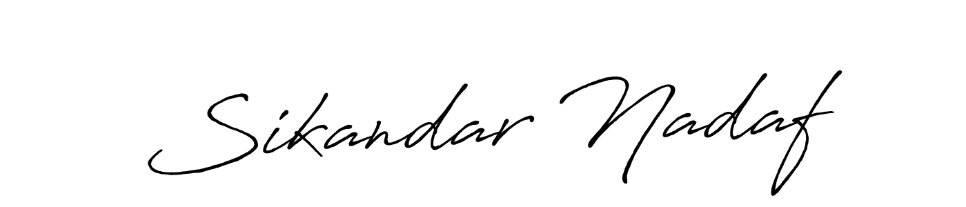 Sikandar Nadaf stylish signature style. Best Handwritten Sign (Antro_Vectra_Bolder) for my name. Handwritten Signature Collection Ideas for my name Sikandar Nadaf. Sikandar Nadaf signature style 7 images and pictures png