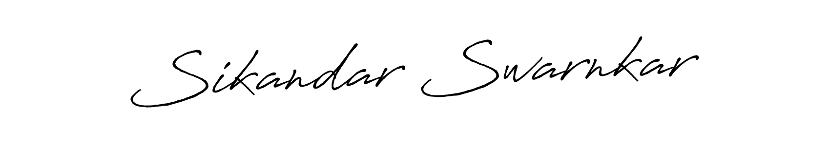 How to make Sikandar Swarnkar signature? Antro_Vectra_Bolder is a professional autograph style. Create handwritten signature for Sikandar Swarnkar name. Sikandar Swarnkar signature style 7 images and pictures png