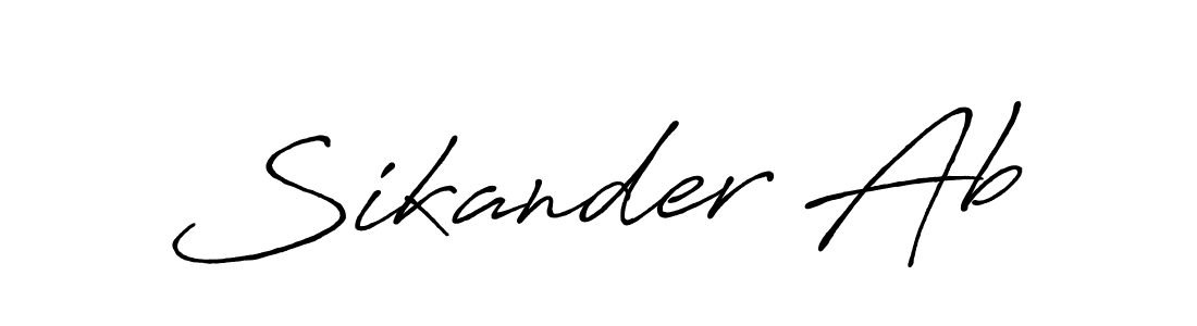 Antro_Vectra_Bolder is a professional signature style that is perfect for those who want to add a touch of class to their signature. It is also a great choice for those who want to make their signature more unique. Get Sikander Ab name to fancy signature for free. Sikander Ab signature style 7 images and pictures png