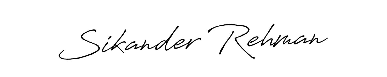 You should practise on your own different ways (Antro_Vectra_Bolder) to write your name (Sikander Rehman) in signature. don't let someone else do it for you. Sikander Rehman signature style 7 images and pictures png