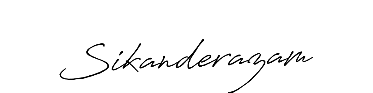 Make a beautiful signature design for name Sikanderazam. With this signature (Antro_Vectra_Bolder) style, you can create a handwritten signature for free. Sikanderazam signature style 7 images and pictures png