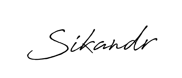 Design your own signature with our free online signature maker. With this signature software, you can create a handwritten (Antro_Vectra_Bolder) signature for name Sikandr. Sikandr signature style 7 images and pictures png