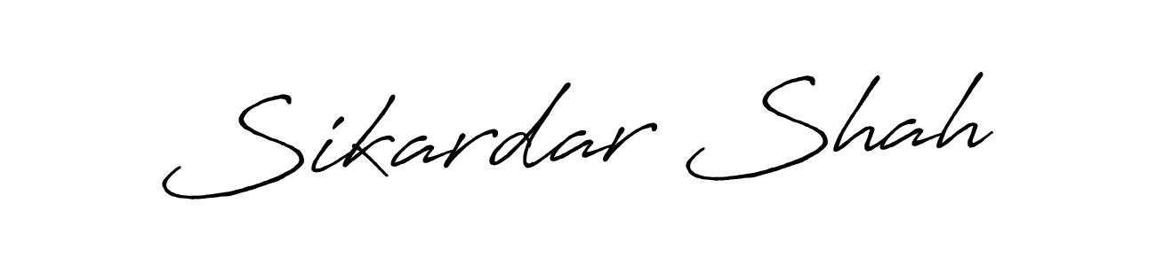 Create a beautiful signature design for name Sikardar Shah. With this signature (Antro_Vectra_Bolder) fonts, you can make a handwritten signature for free. Sikardar Shah signature style 7 images and pictures png