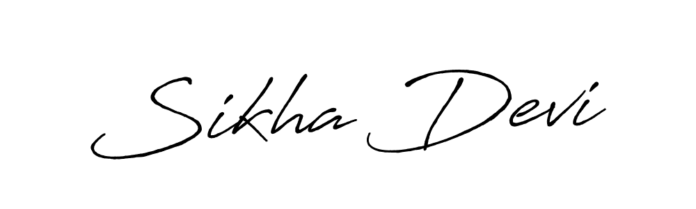 How to make Sikha Devi name signature. Use Antro_Vectra_Bolder style for creating short signs online. This is the latest handwritten sign. Sikha Devi signature style 7 images and pictures png