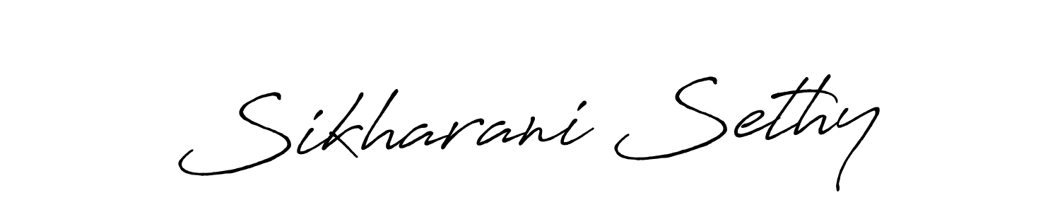 How to make Sikharani Sethy name signature. Use Antro_Vectra_Bolder style for creating short signs online. This is the latest handwritten sign. Sikharani Sethy signature style 7 images and pictures png