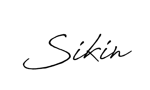 How to make Sikin name signature. Use Antro_Vectra_Bolder style for creating short signs online. This is the latest handwritten sign. Sikin signature style 7 images and pictures png