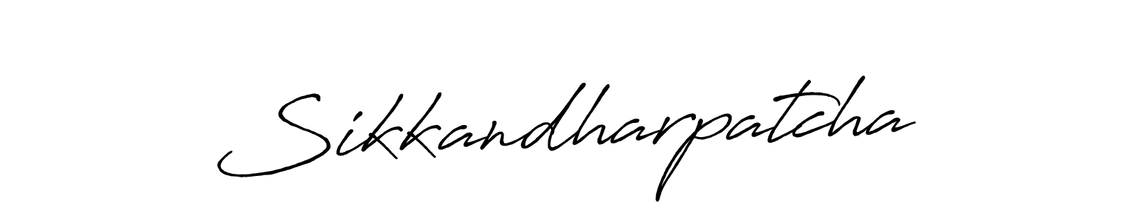 Use a signature maker to create a handwritten signature online. With this signature software, you can design (Antro_Vectra_Bolder) your own signature for name Sikkandharpatcha. Sikkandharpatcha signature style 7 images and pictures png