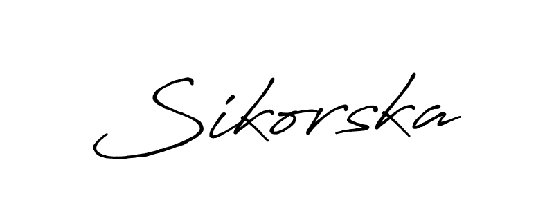 Make a beautiful signature design for name Sikorska. With this signature (Antro_Vectra_Bolder) style, you can create a handwritten signature for free. Sikorska signature style 7 images and pictures png