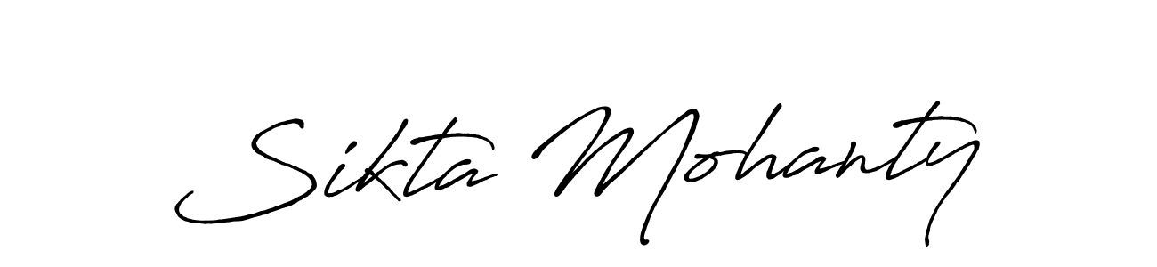 Create a beautiful signature design for name Sikta Mohanty. With this signature (Antro_Vectra_Bolder) fonts, you can make a handwritten signature for free. Sikta Mohanty signature style 7 images and pictures png