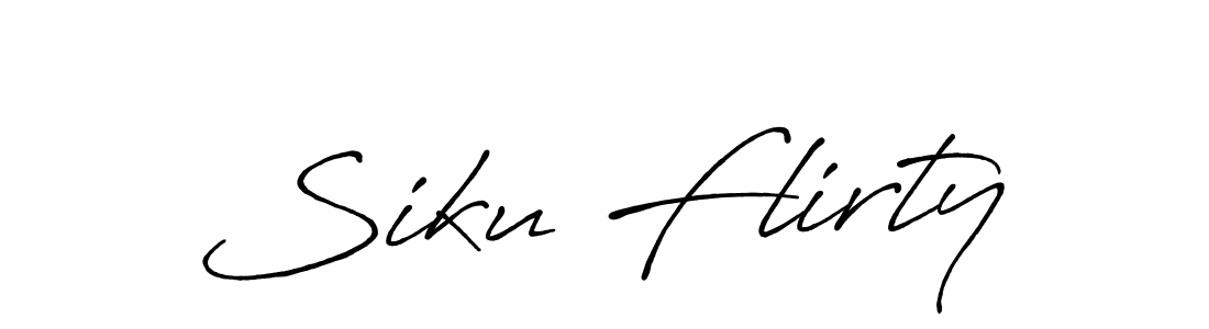 Make a beautiful signature design for name Siku Flirty. With this signature (Antro_Vectra_Bolder) style, you can create a handwritten signature for free. Siku Flirty signature style 7 images and pictures png
