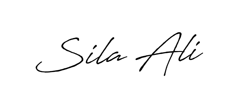 Use a signature maker to create a handwritten signature online. With this signature software, you can design (Antro_Vectra_Bolder) your own signature for name Sila Ali. Sila Ali signature style 7 images and pictures png