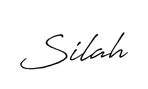 Design your own signature with our free online signature maker. With this signature software, you can create a handwritten (Antro_Vectra_Bolder) signature for name Silah. Silah signature style 7 images and pictures png