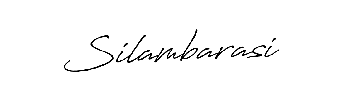 How to make Silambarasi signature? Antro_Vectra_Bolder is a professional autograph style. Create handwritten signature for Silambarasi name. Silambarasi signature style 7 images and pictures png