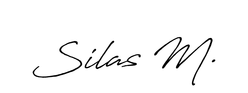 Design your own signature with our free online signature maker. With this signature software, you can create a handwritten (Antro_Vectra_Bolder) signature for name Silas M.. Silas M. signature style 7 images and pictures png