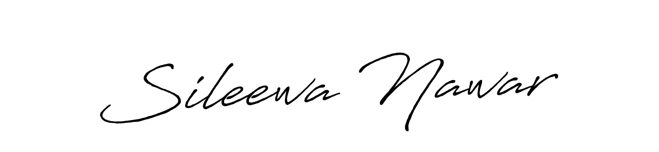 How to make Sileewa Nawar name signature. Use Antro_Vectra_Bolder style for creating short signs online. This is the latest handwritten sign. Sileewa Nawar signature style 7 images and pictures png