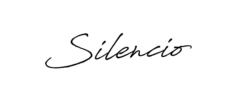 How to make Silencio signature? Antro_Vectra_Bolder is a professional autograph style. Create handwritten signature for Silencio name. Silencio signature style 7 images and pictures png