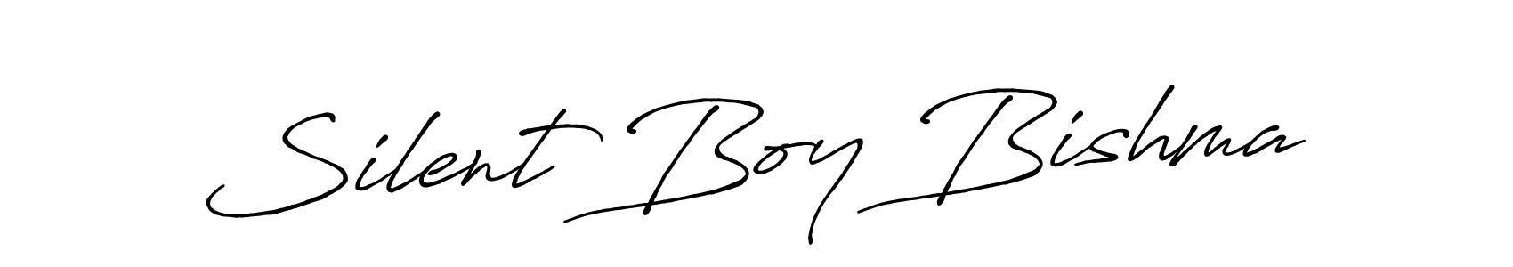 Create a beautiful signature design for name Silent Boy Bishma. With this signature (Antro_Vectra_Bolder) fonts, you can make a handwritten signature for free. Silent Boy Bishma signature style 7 images and pictures png