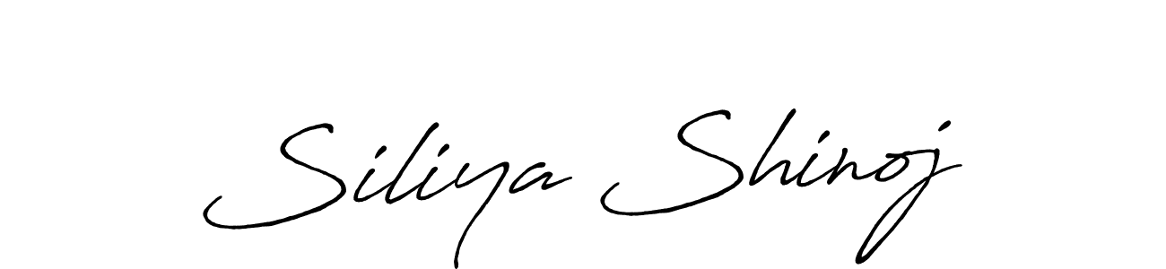 Use a signature maker to create a handwritten signature online. With this signature software, you can design (Antro_Vectra_Bolder) your own signature for name Siliya Shinoj. Siliya Shinoj signature style 7 images and pictures png