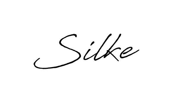 Create a beautiful signature design for name Silke . With this signature (Antro_Vectra_Bolder) fonts, you can make a handwritten signature for free. Silke  signature style 7 images and pictures png