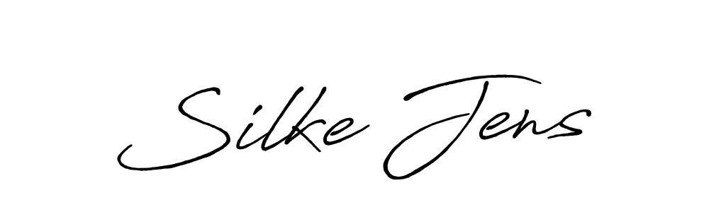 Create a beautiful signature design for name Silke Jens. With this signature (Antro_Vectra_Bolder) fonts, you can make a handwritten signature for free. Silke Jens signature style 7 images and pictures png