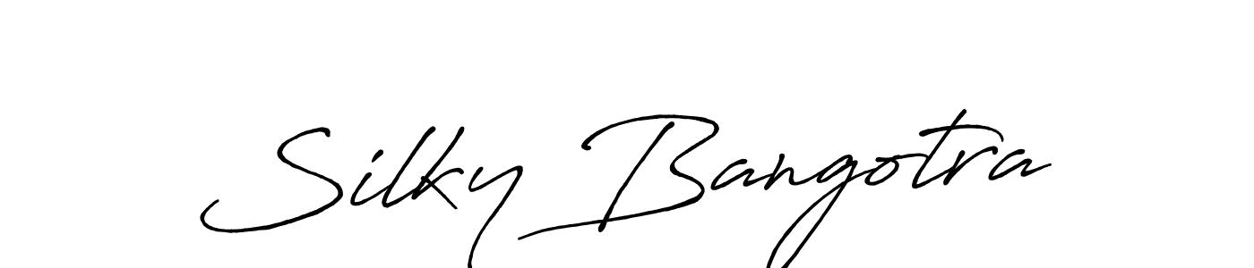 Create a beautiful signature design for name Silky Bangotra. With this signature (Antro_Vectra_Bolder) fonts, you can make a handwritten signature for free. Silky Bangotra signature style 7 images and pictures png